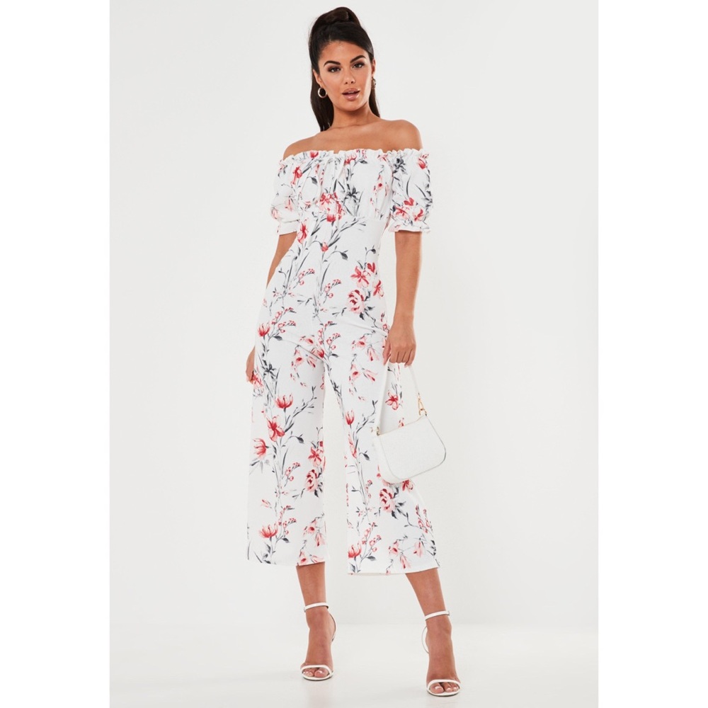 New Missguided TALL Bardot Jumpsuit size 8